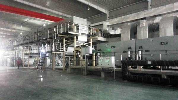 热烈祝贺忻州意达花帘式涂布机一次性试车成功